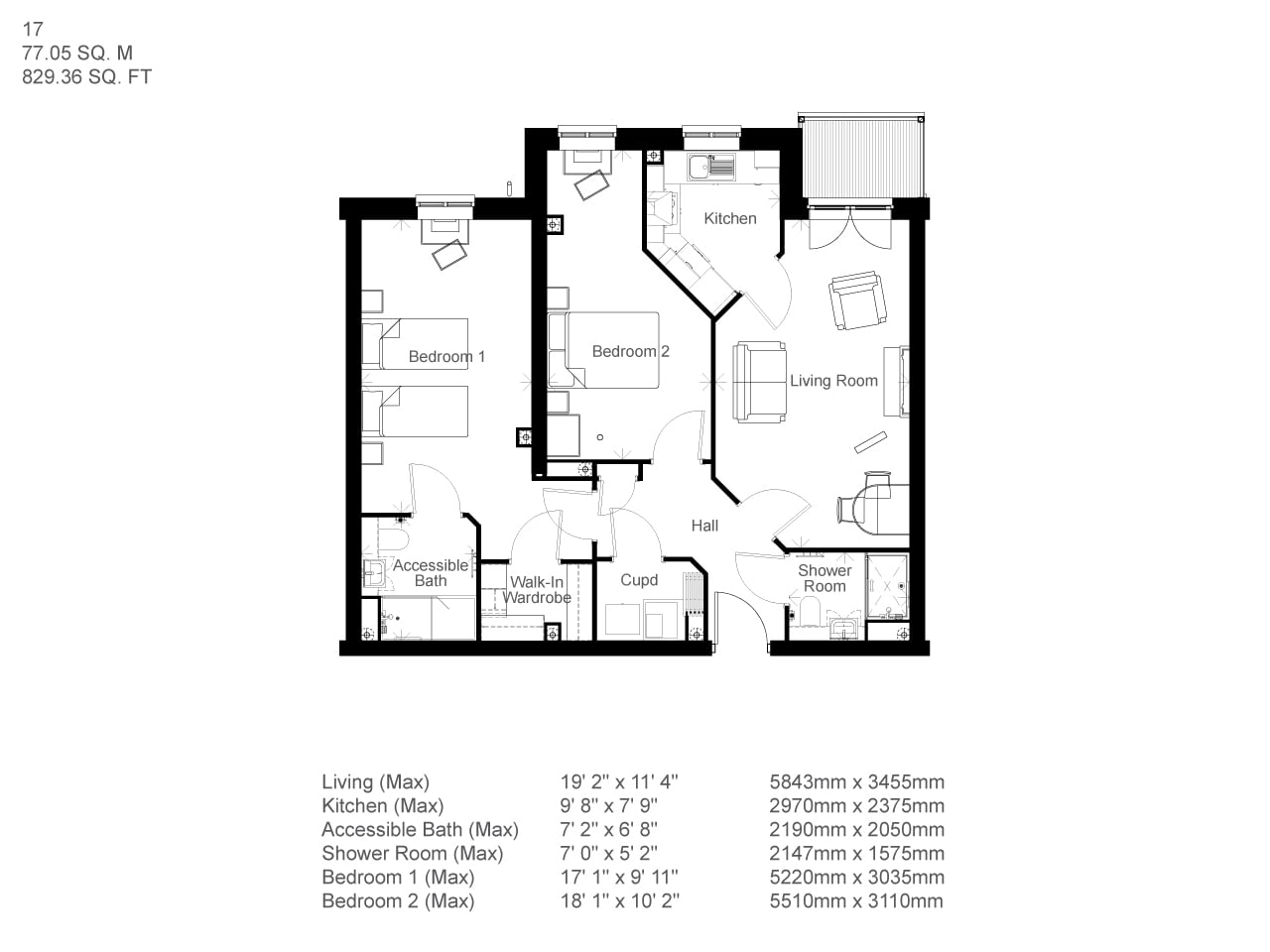 17, Hazel Grove floorplan