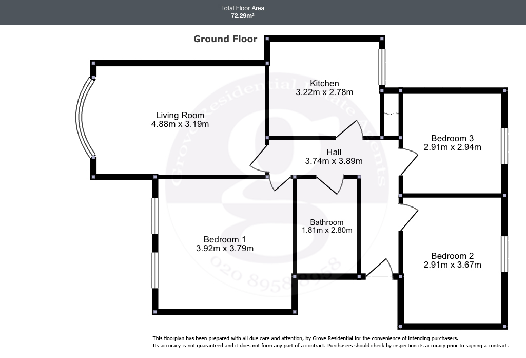 10a, Green Court, Green Lane, Edgware floorplan