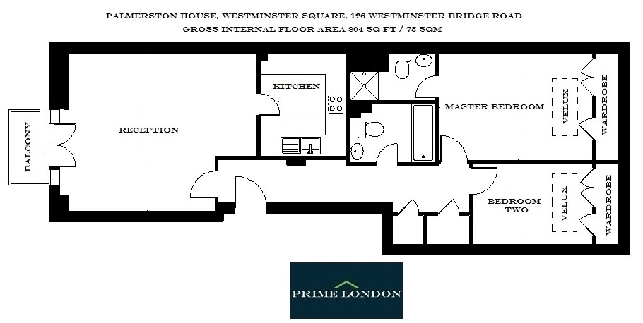 2 Bedrooms Flat to rent in Palmerston House, 126 Westminster Bridge Road, Waterloo SE1