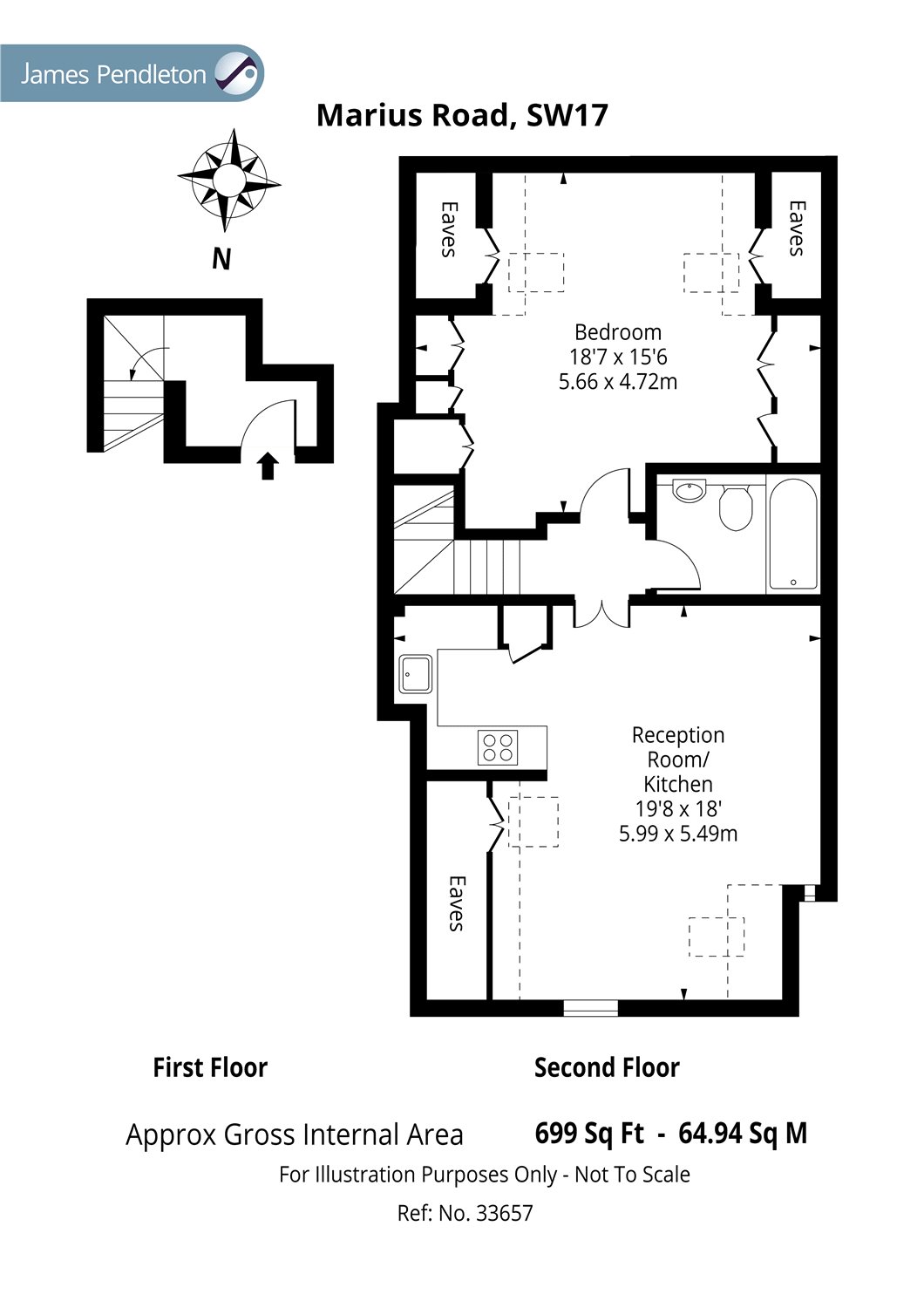 1 Bedrooms Flat to rent in Marius Road, Balham, London SW17