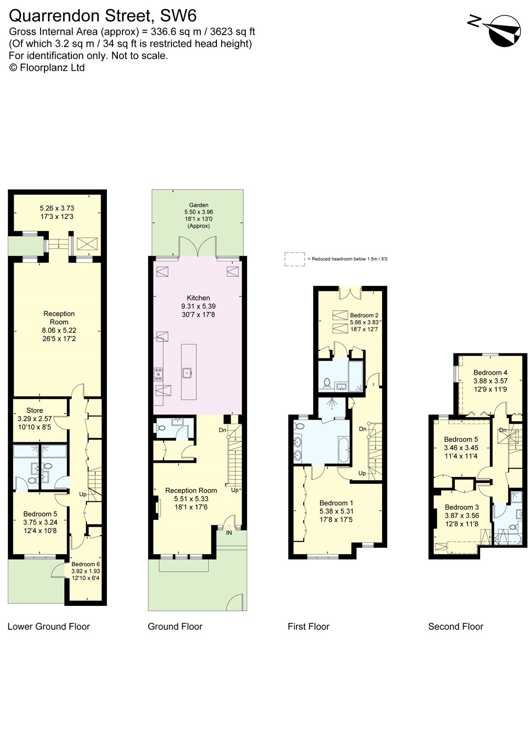 6 Bedrooms Terraced house for sale in Quarrendon Street, London SW6