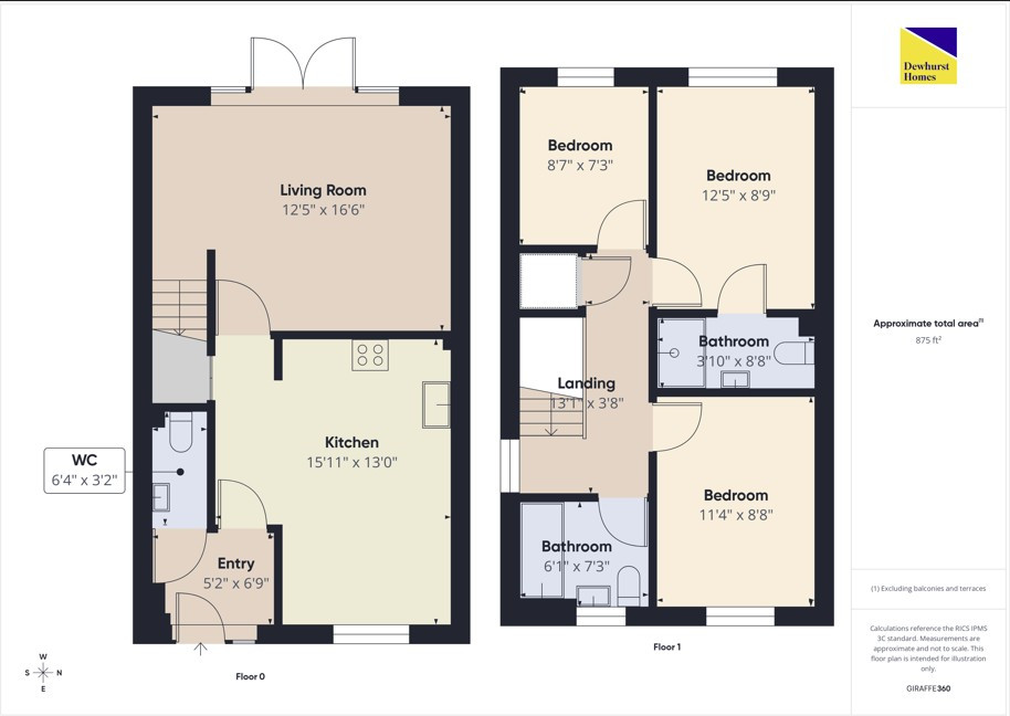 13, Monk Street, Fulwood floorplan