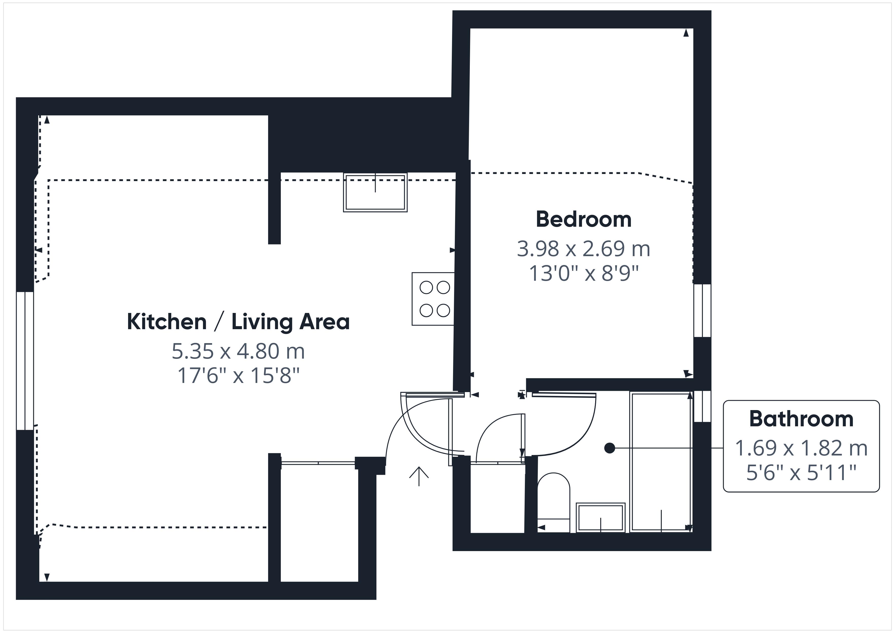 Flat 5, Greystone Lodge, 45 Bath Road, Stroud floorplan