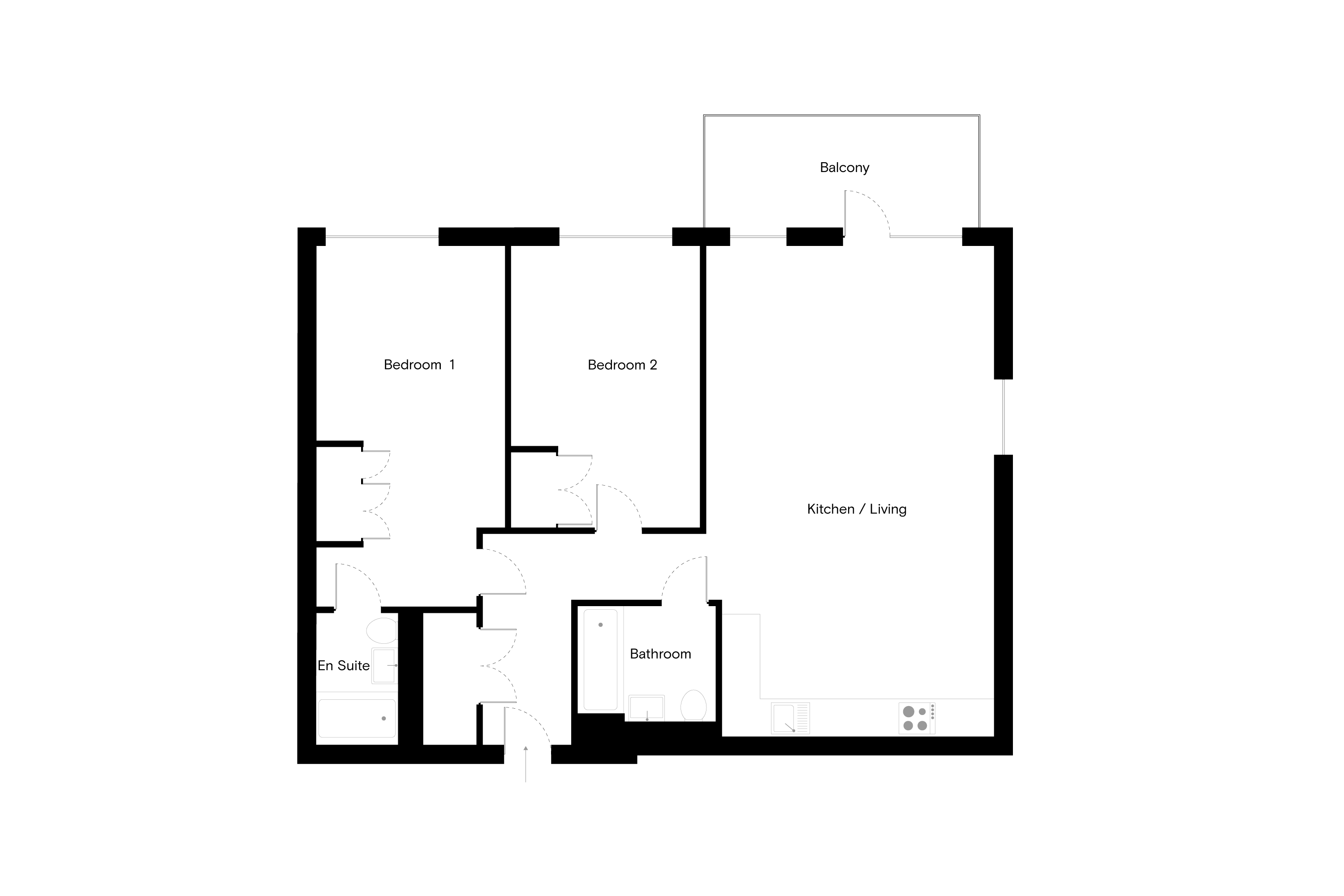 Flat 7713, Gessner Apartments, 3 Watermead Way, Tottenham Hale floorplan