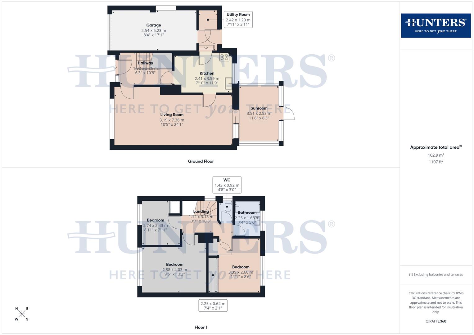57, Pleasant View, Consett floorplan