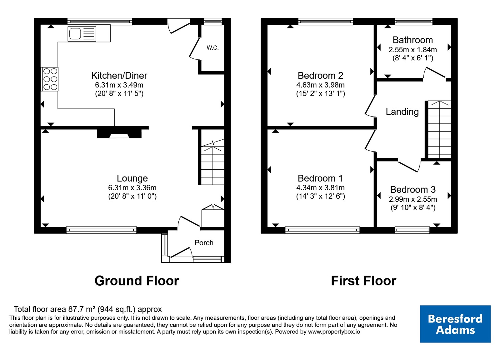 175, Wordsworth Crescent, Cheshire floorplan