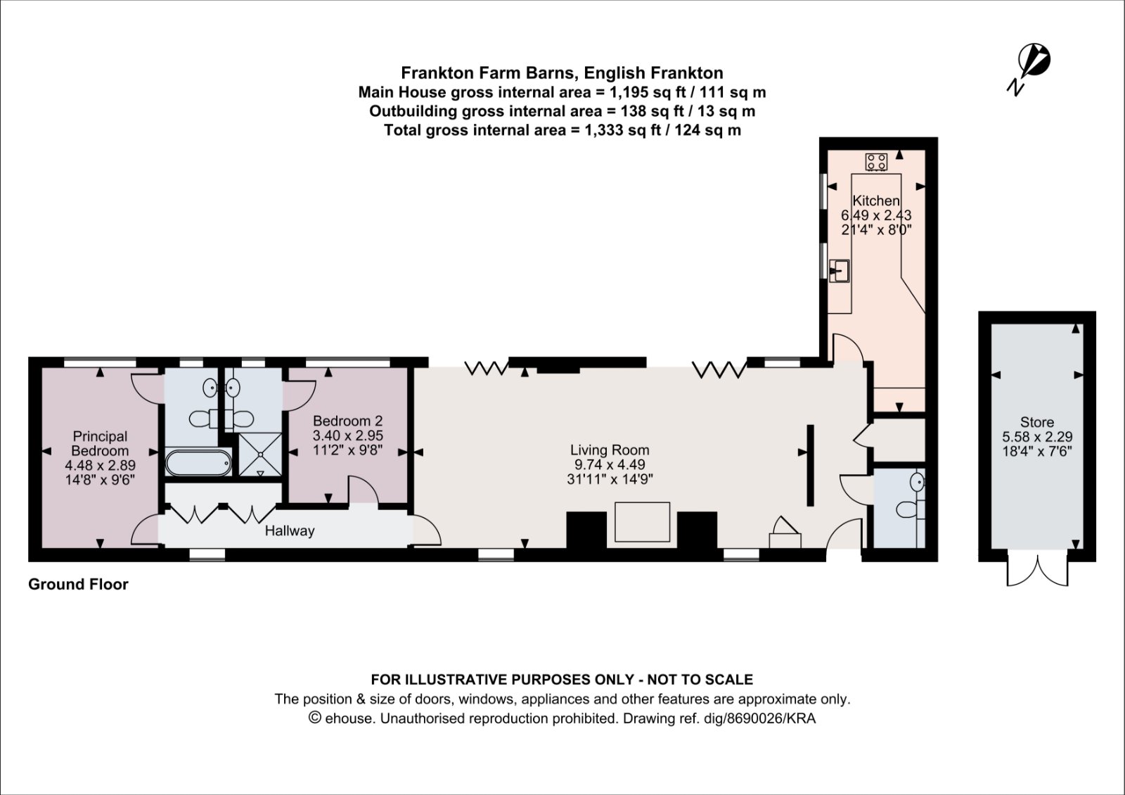 Crose Mere, Frankton Barn,, English Frankton, Shropshire floorplan