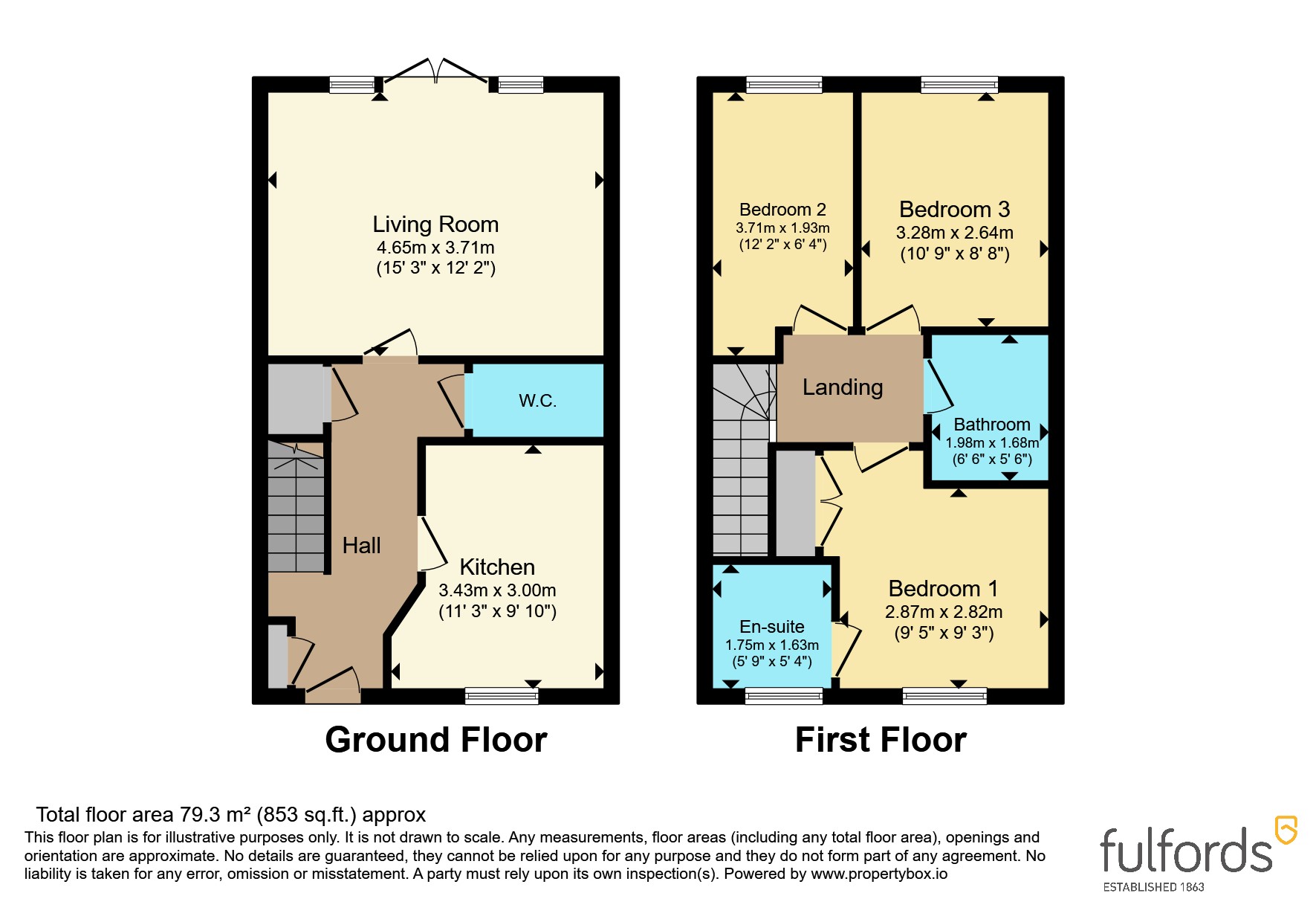 19, Pond Close, Exeter floorplan