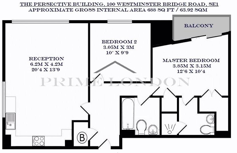 2 Bedrooms Flat for sale in The Perspective Building, 100 Westminster Bridge Road, Waterloo SE1