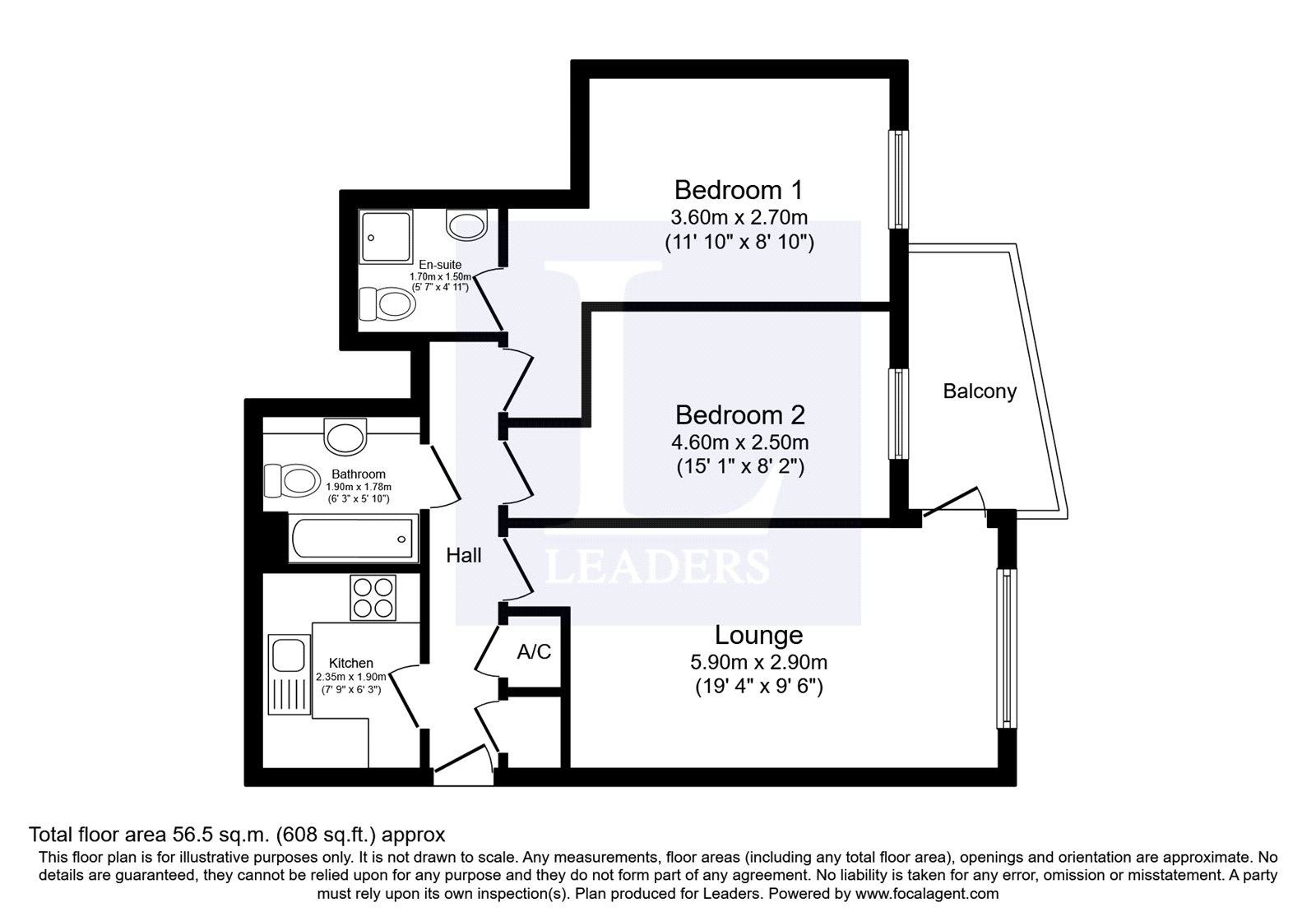 Flat 39, Rosida Gardens, 23, Hill Lane, Hampshire floorplan