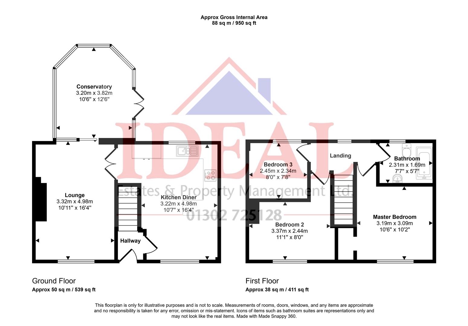 36, Welfare Road, Woodlands, Doncaster floorplan