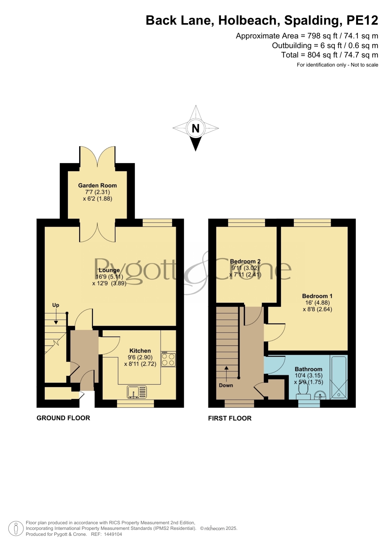 15, Back Lane, Spalding floorplan