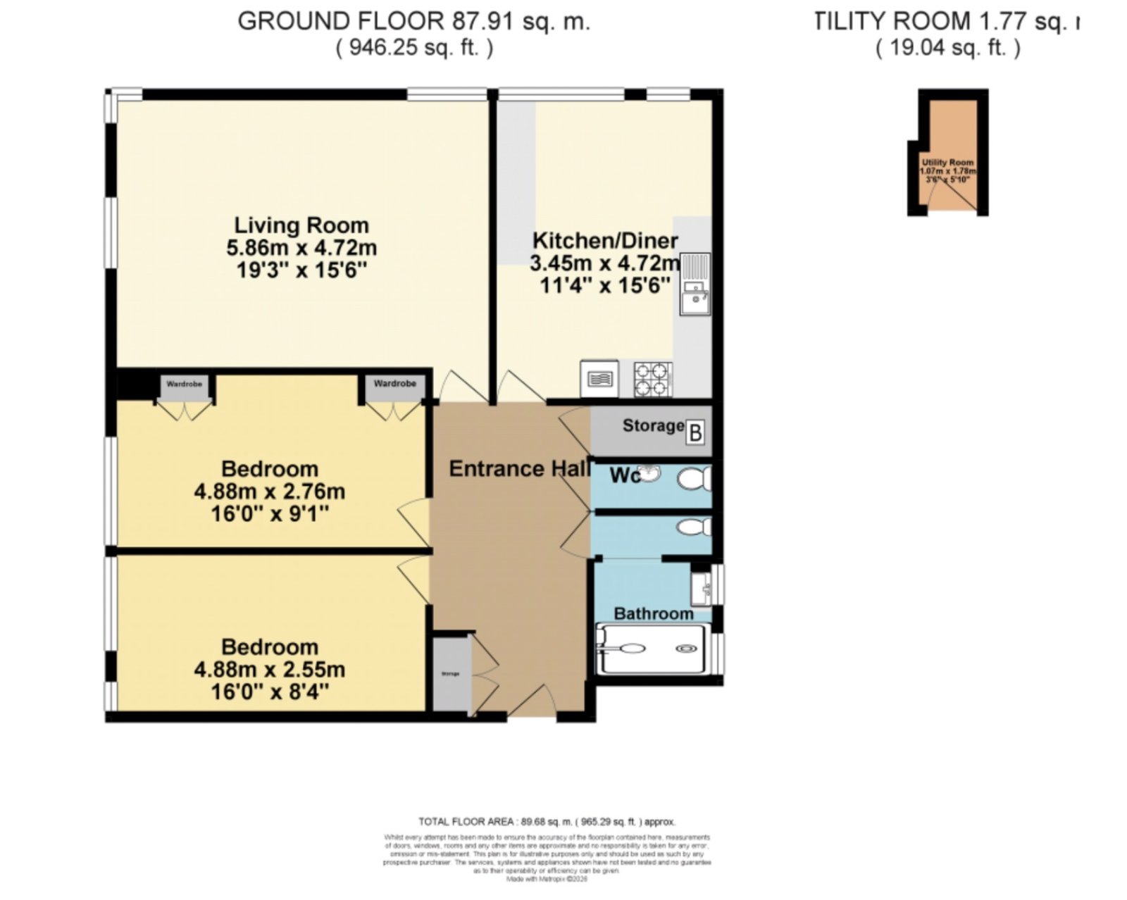 Flat 2, Roxbury House, 115, Station Road, Kent floorplan