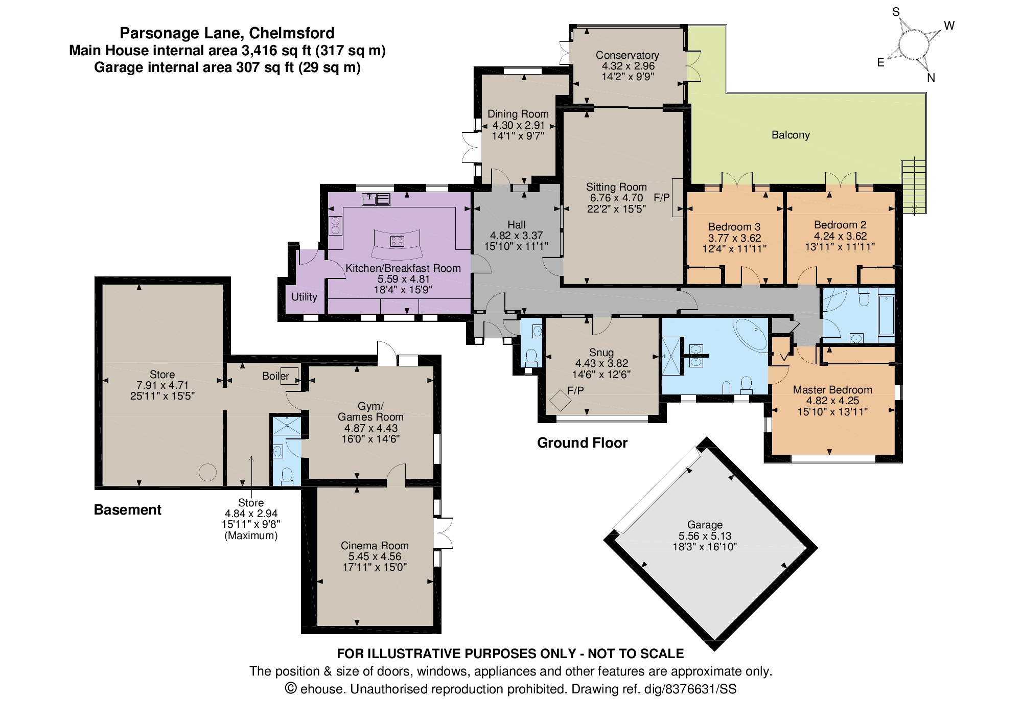 3 Bedrooms Detached house for sale in Parsonage Lane, Little Baddow, Chelmsford CM3