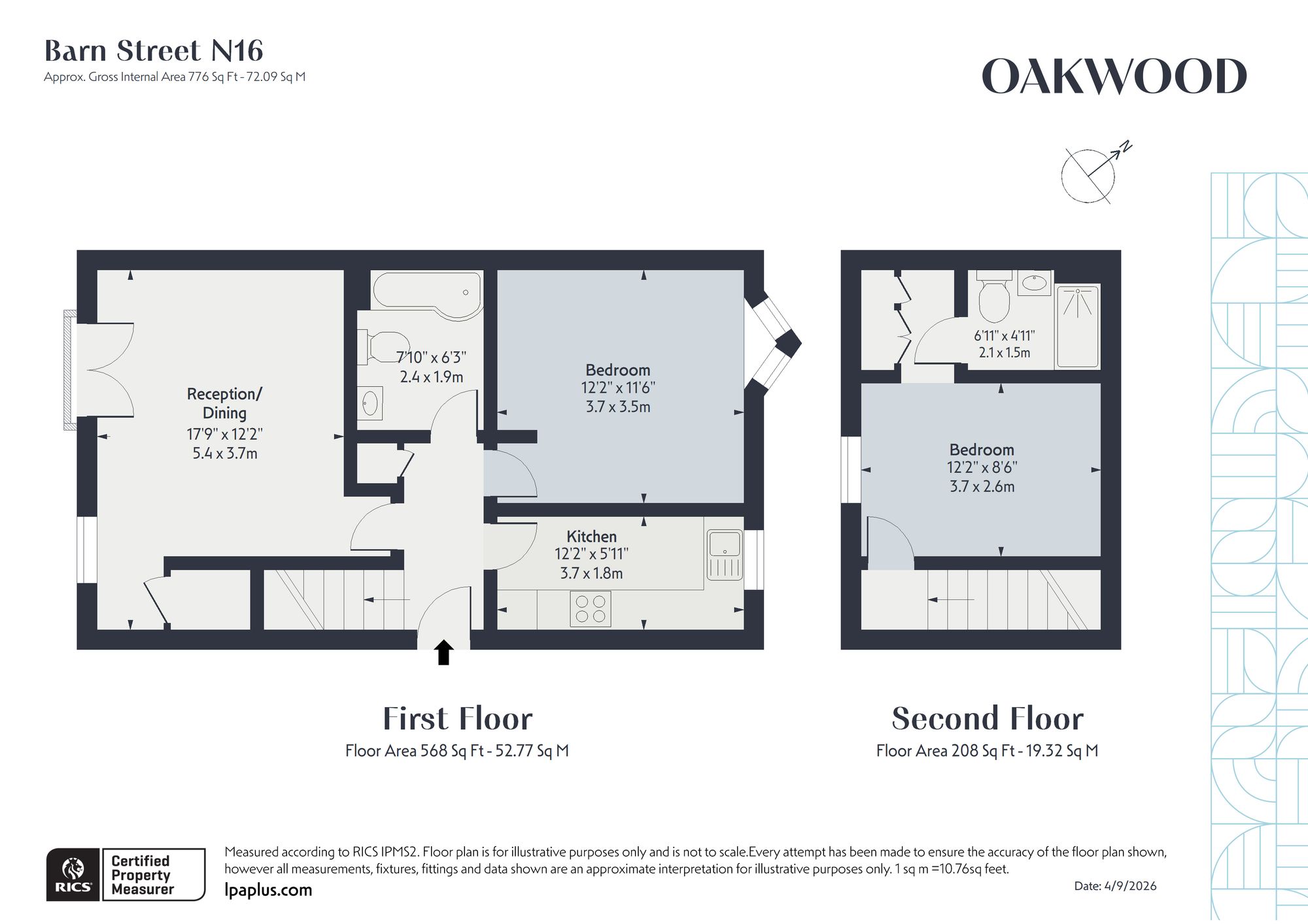 Flat 1, 13 Barn Street, London floorplan