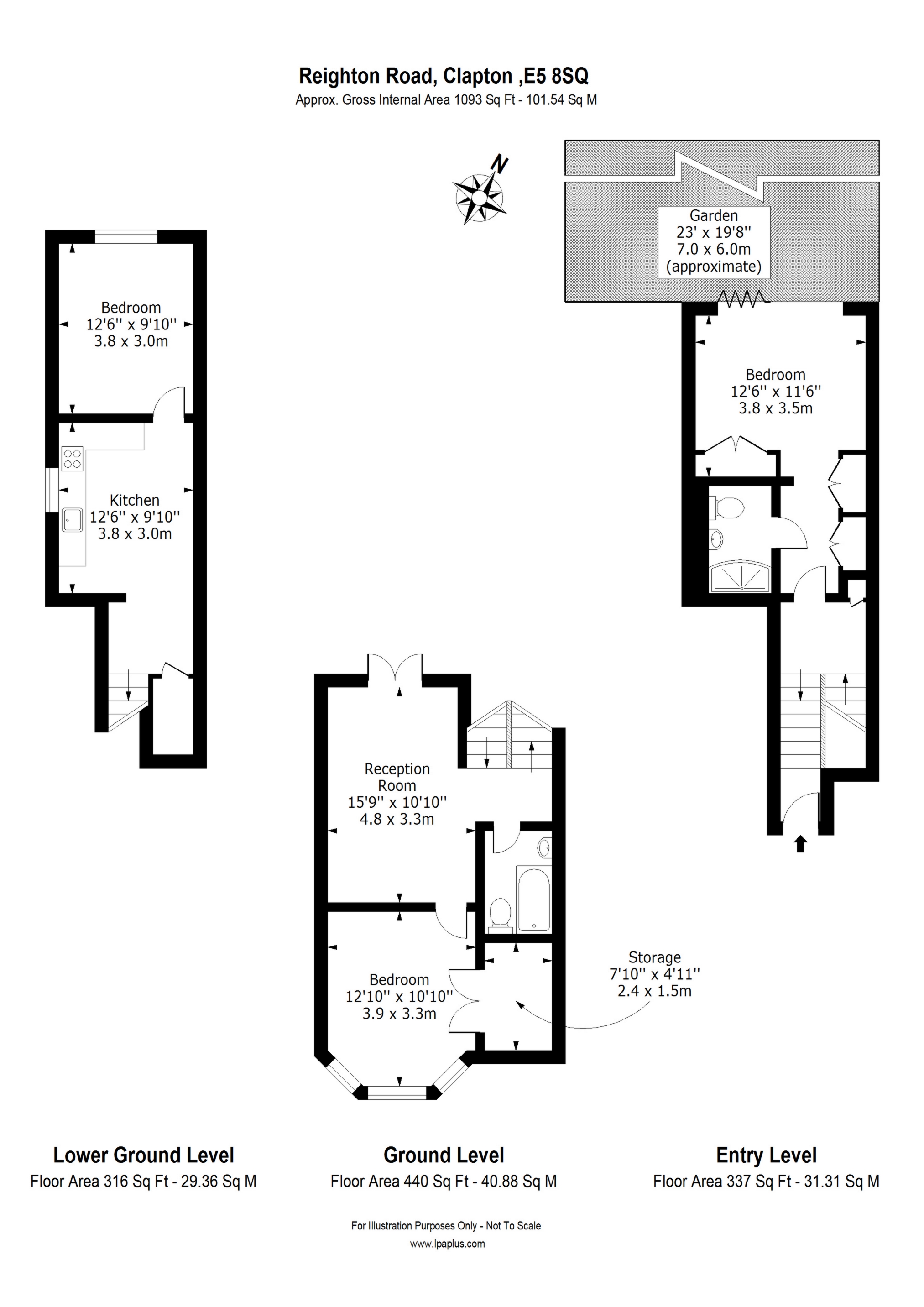 3 Bedrooms Flat to rent in Reighton Road, Clapton E5