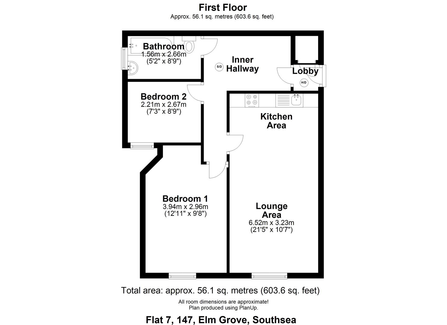 147 Elm Grove, Portsmouth floorplan