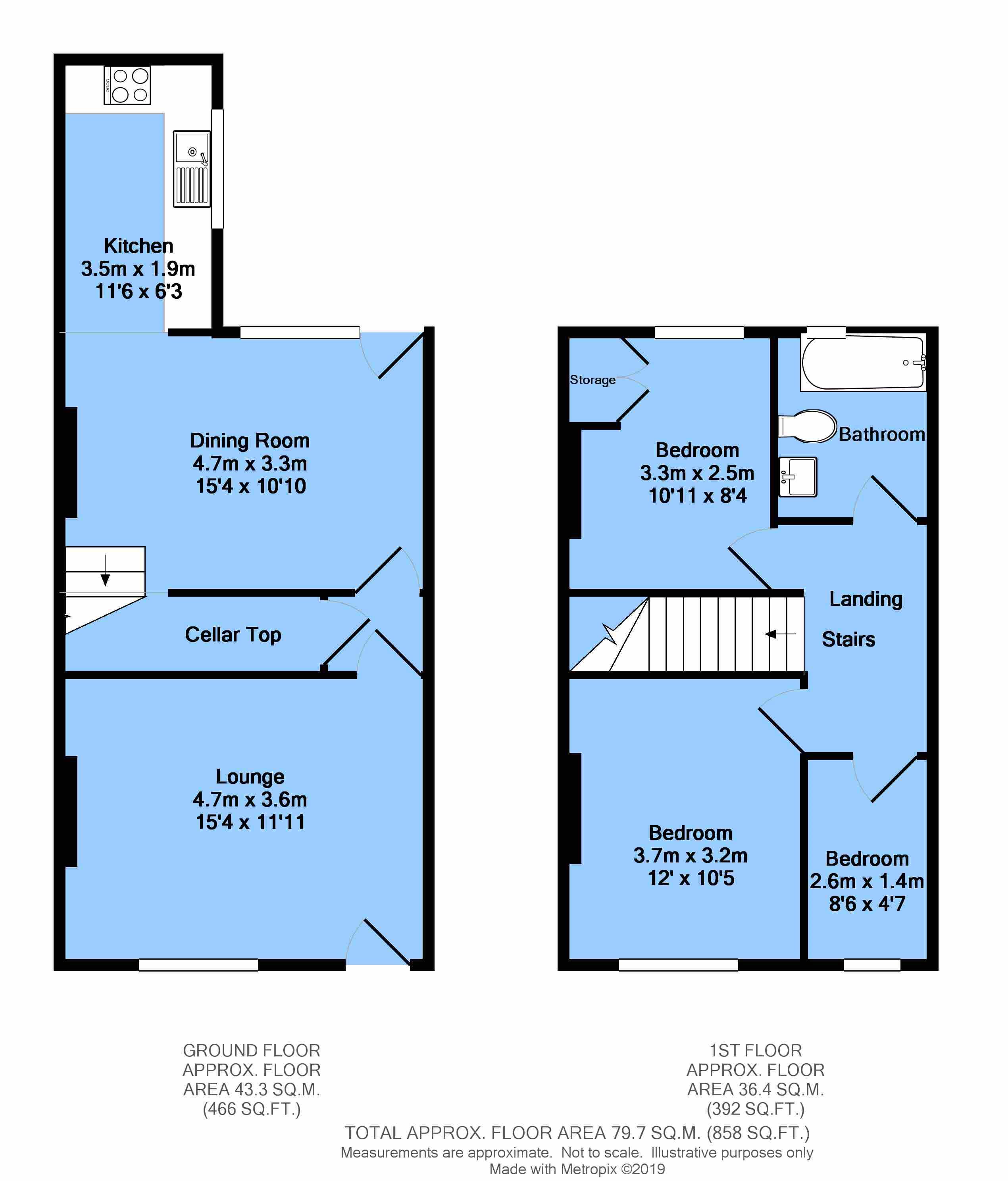 3 Bedrooms Terraced house to rent in West Street, Chesterfield S40