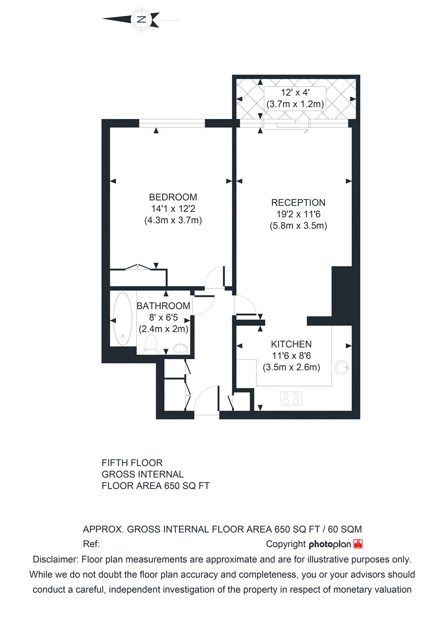 1 Bedrooms Flat to rent in Donnington Court, Donnington Road, London NW10