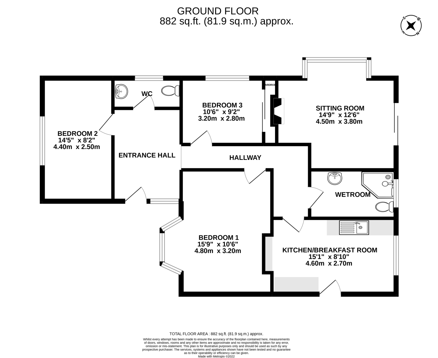 Ty Gwyn, 52 Jacklyns Lane, Alresford floorplan
