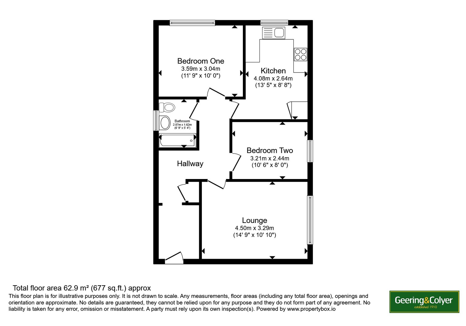 13 Leahurst Court, 97, London Road, Dover floorplan