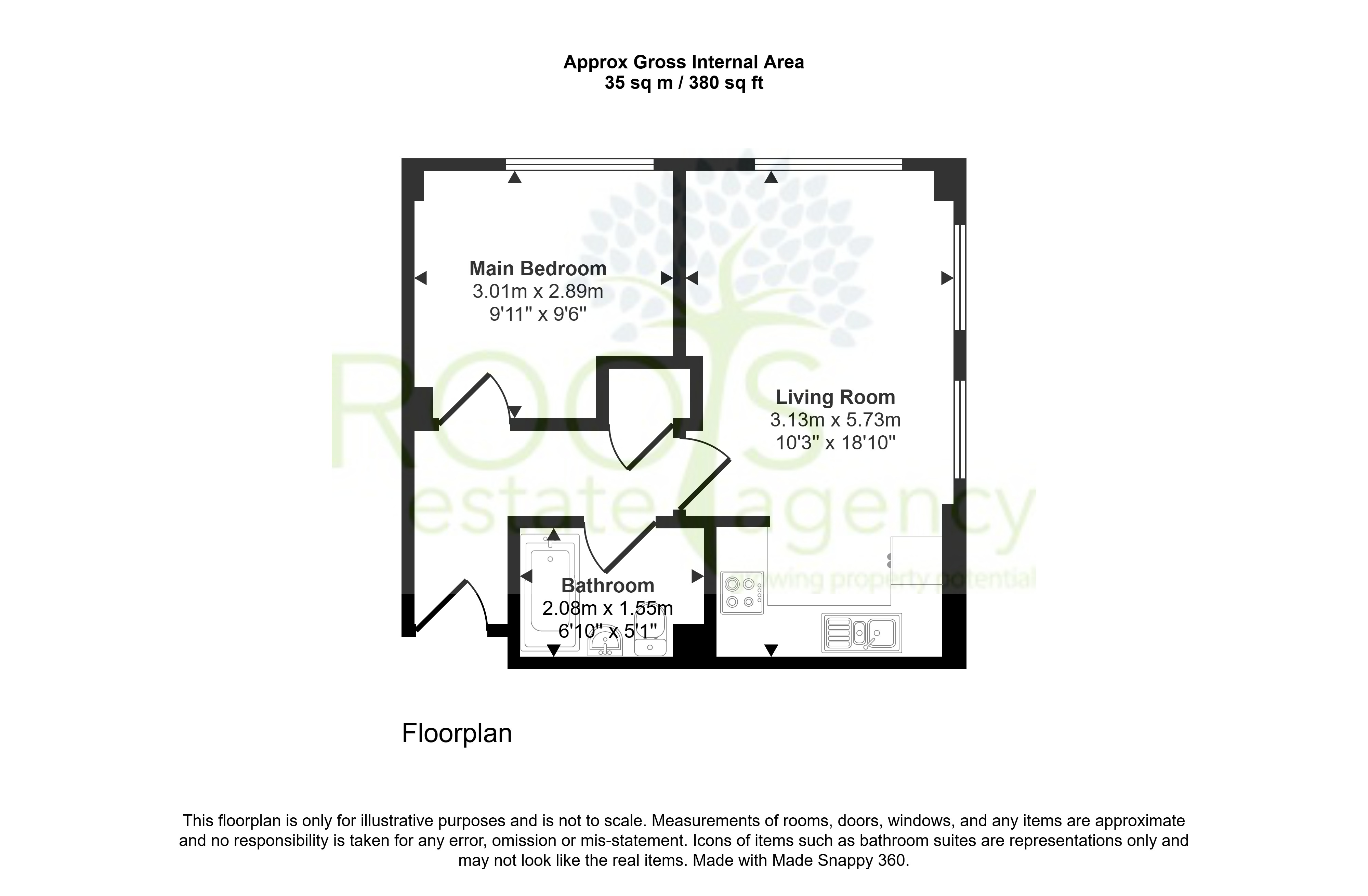 Flat 1,, The Old Library, Newbury floorplan