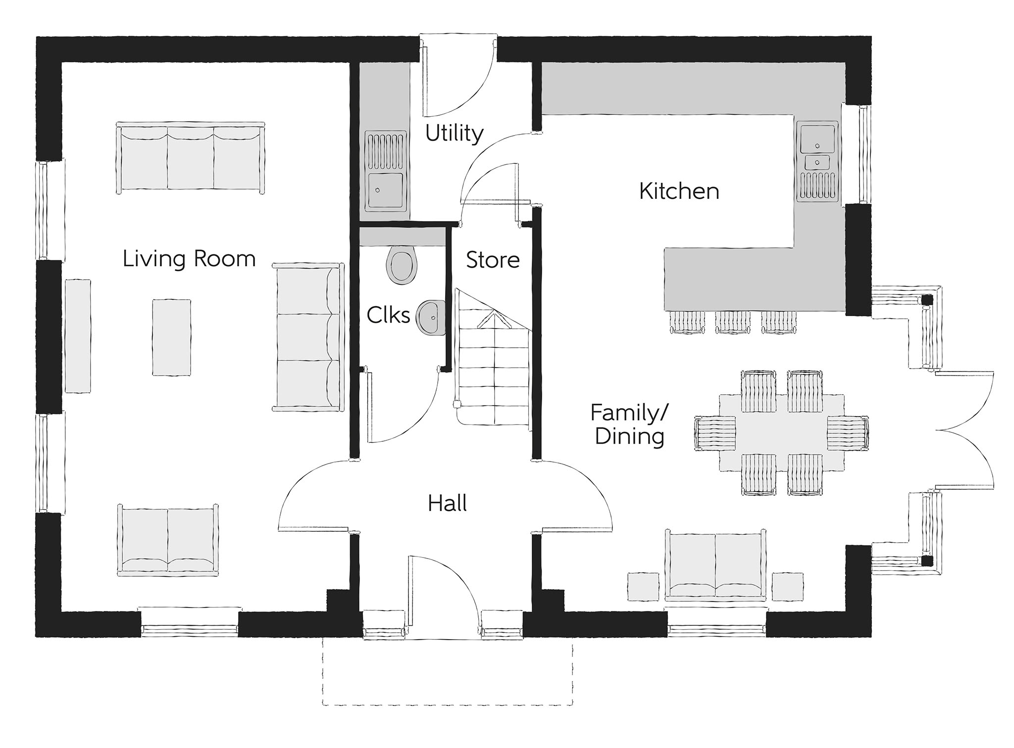 73, Gatewen Road, New Broughton, Wrexham floorplan