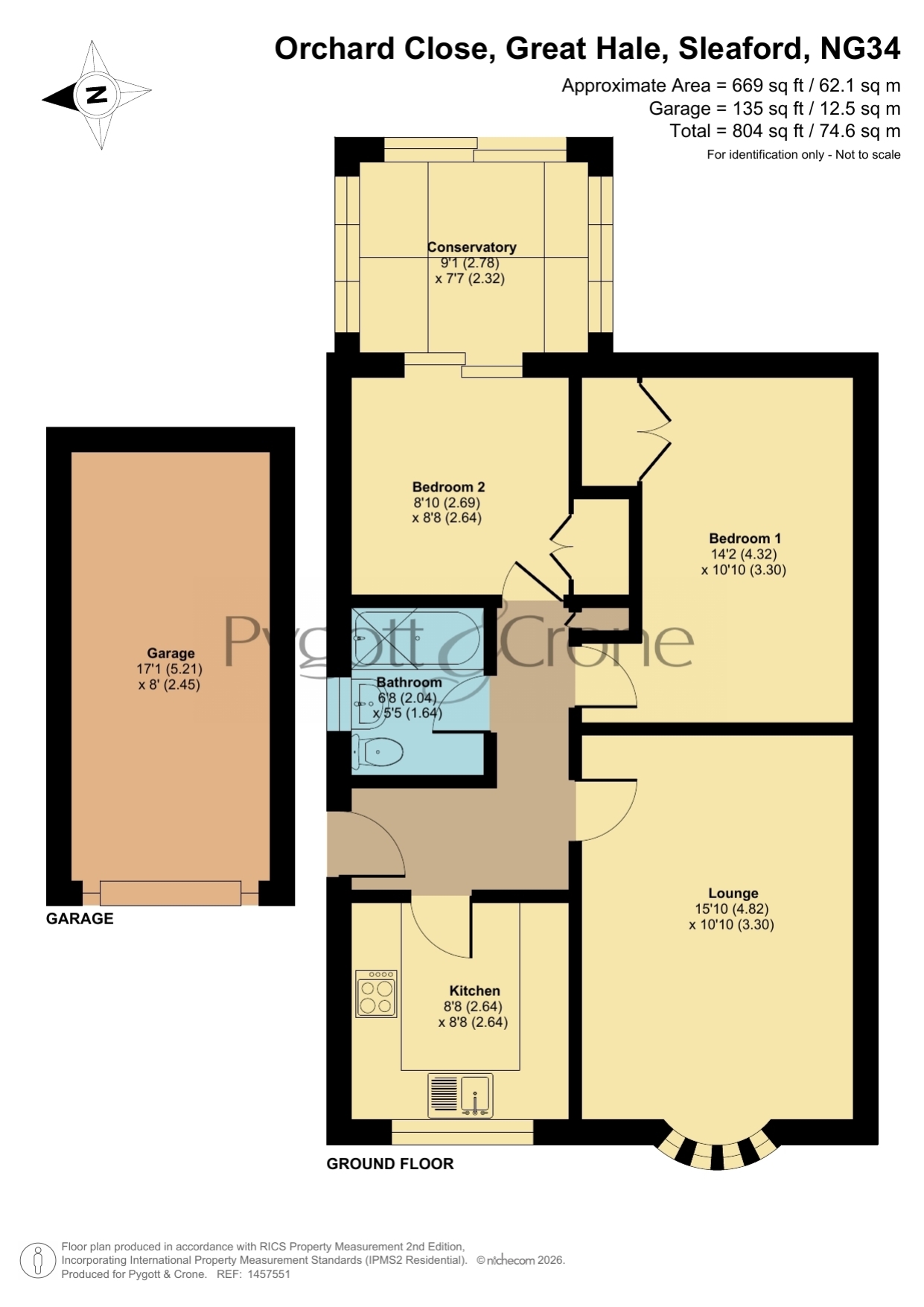 13, Orchard Close, Sleaford floorplan