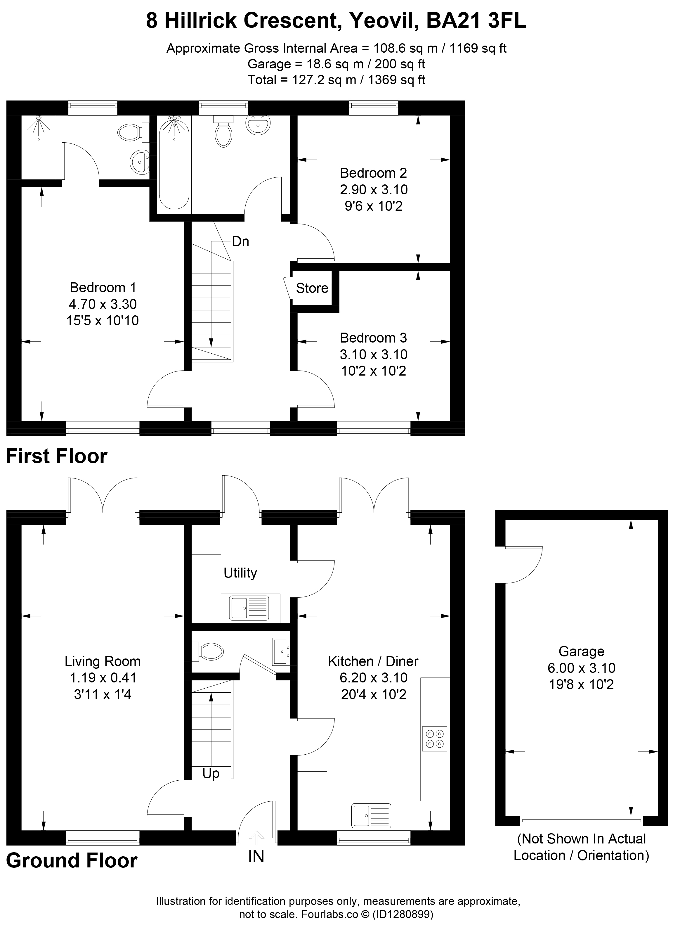 8, Hillrick Crescent, Yeovil floorplan