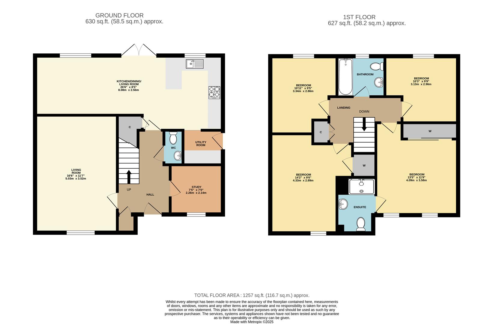63, Horton Drive, Leamington Spa floorplan