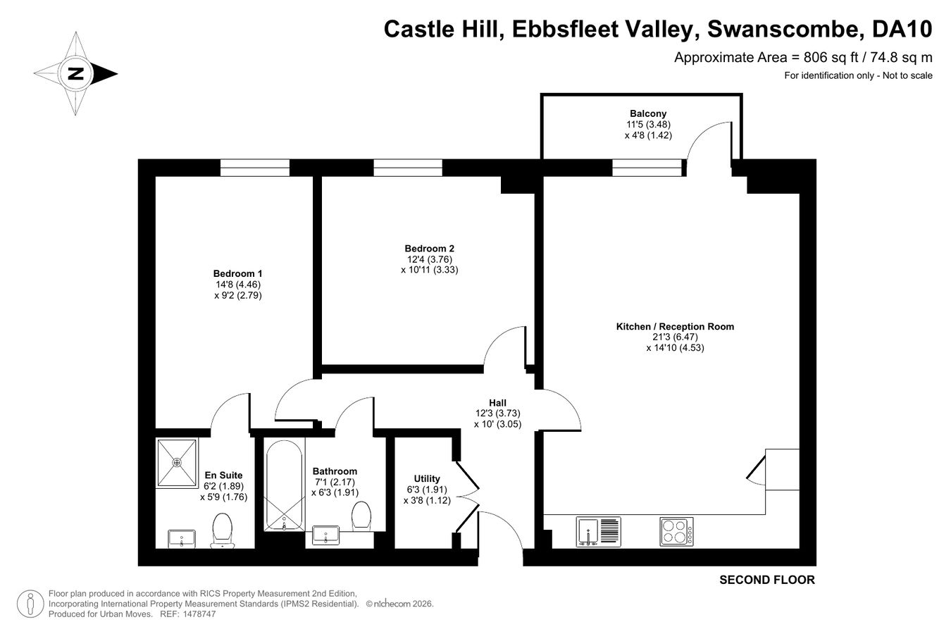 Flat Fifteen, Aragon House, Ebbsfleet Valley floorplan
