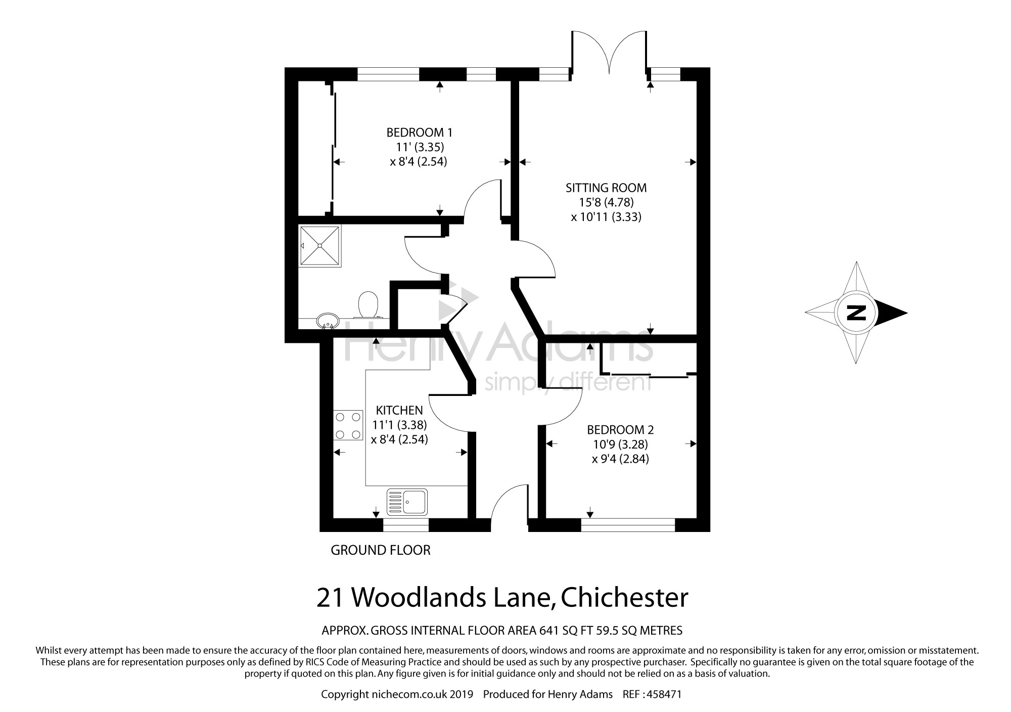 2 Bedrooms Flat for sale in Woodlands Lane, Chichester PO19