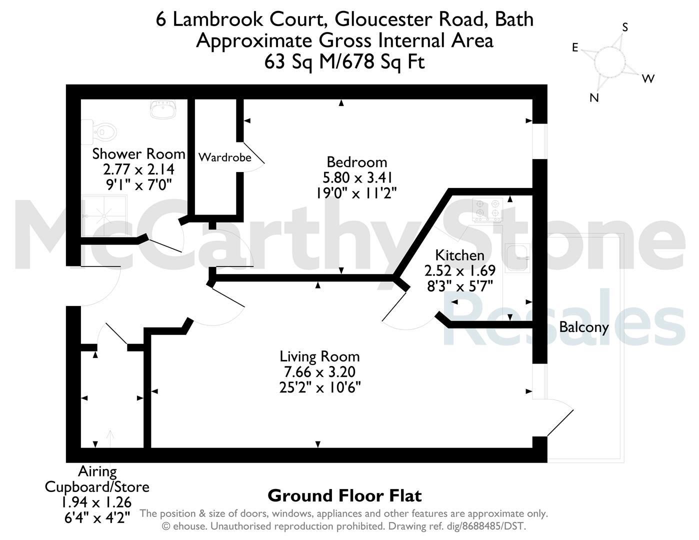 6 Lambrook Court, Gloucester Road, Larkhall, Bath floorplan