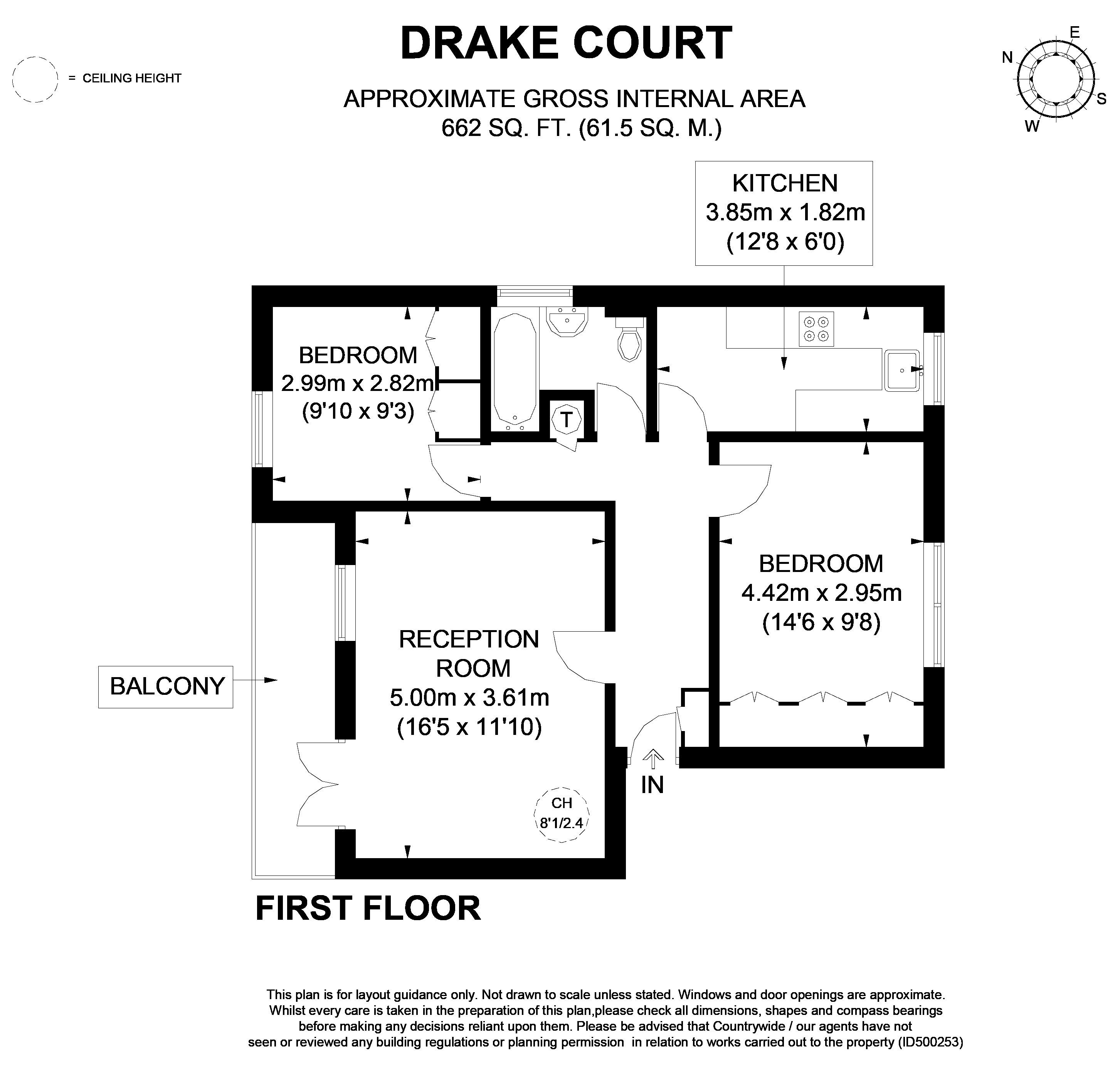 2 Bedrooms Flat to rent in Drake Court, Cranes Park Avenue KT5