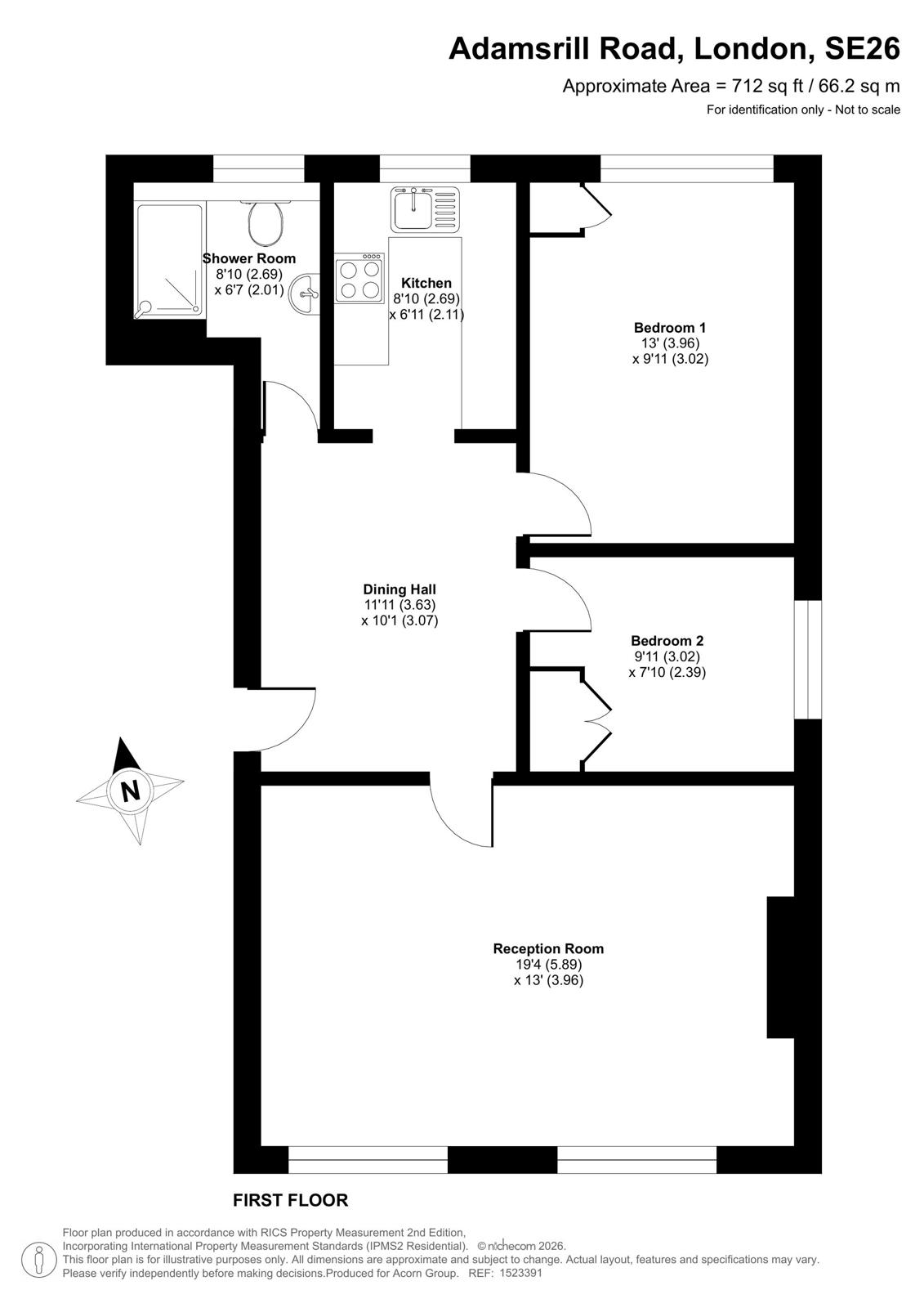 17A, Adamsrill Road, London floorplan