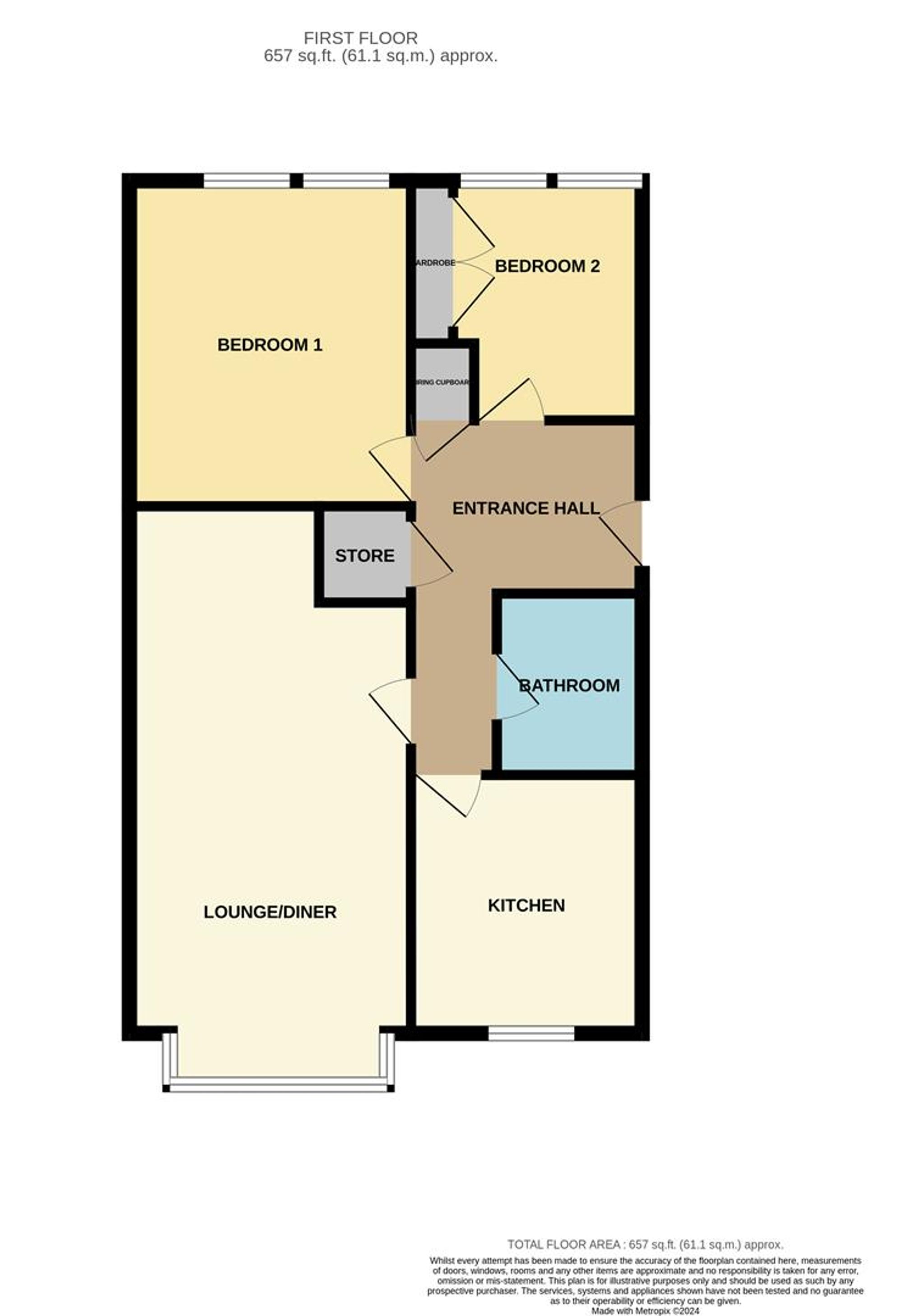Flat 3, Linwood Court, Scarborough floorplan