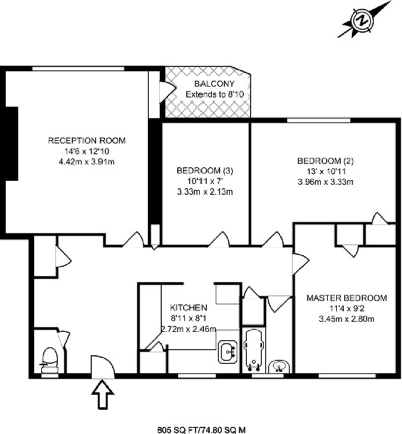 3 Bedrooms Flat to rent in Malden Way, New Malden KT3