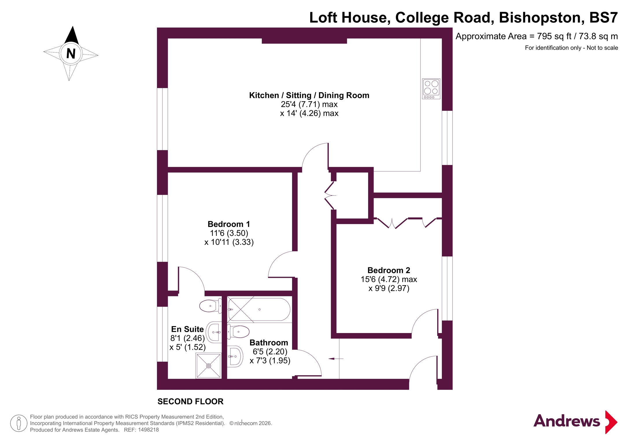 Flat 59,, Loft House, Bishopston floorplan