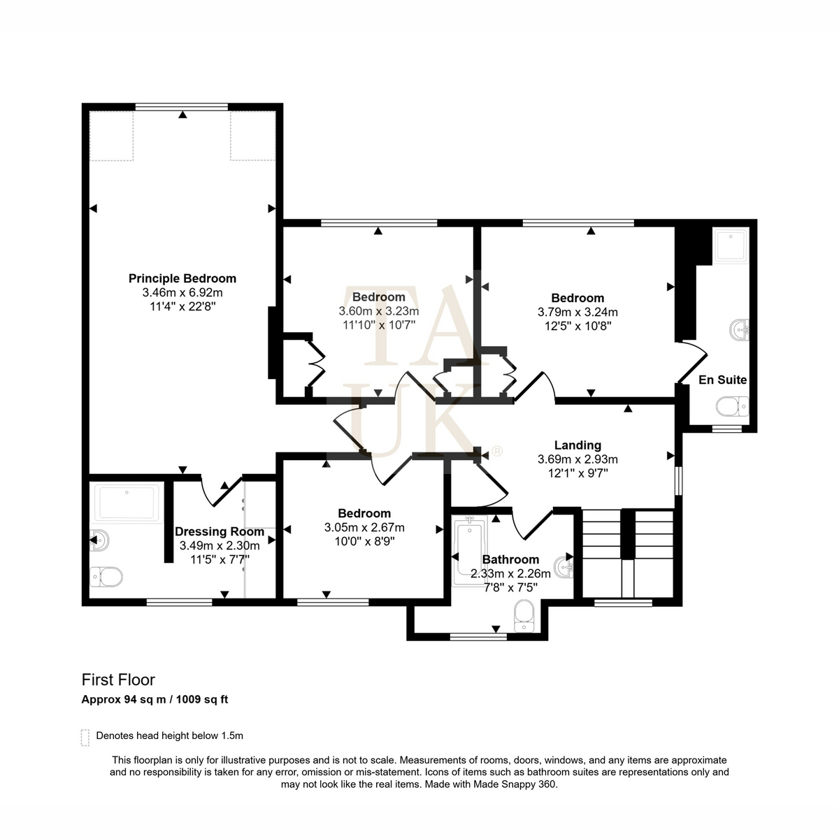 522, Chester Road South, Kidderminster floorplan