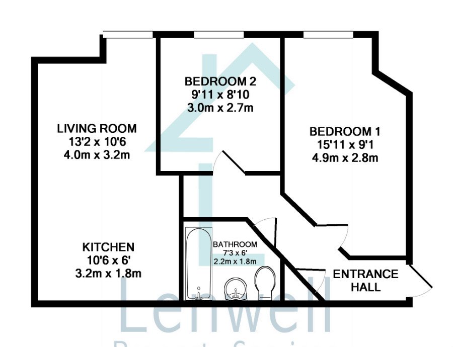 2 Bedrooms Flat to rent in Midland Road, Luton LU2