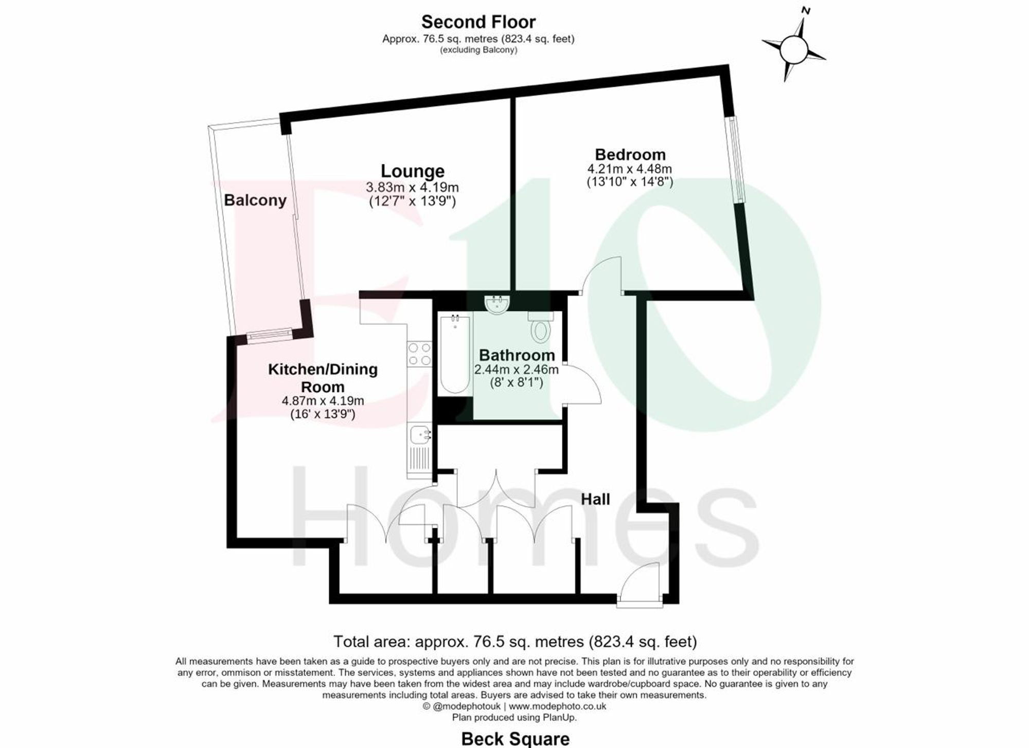 138 Beck Square, London floorplan