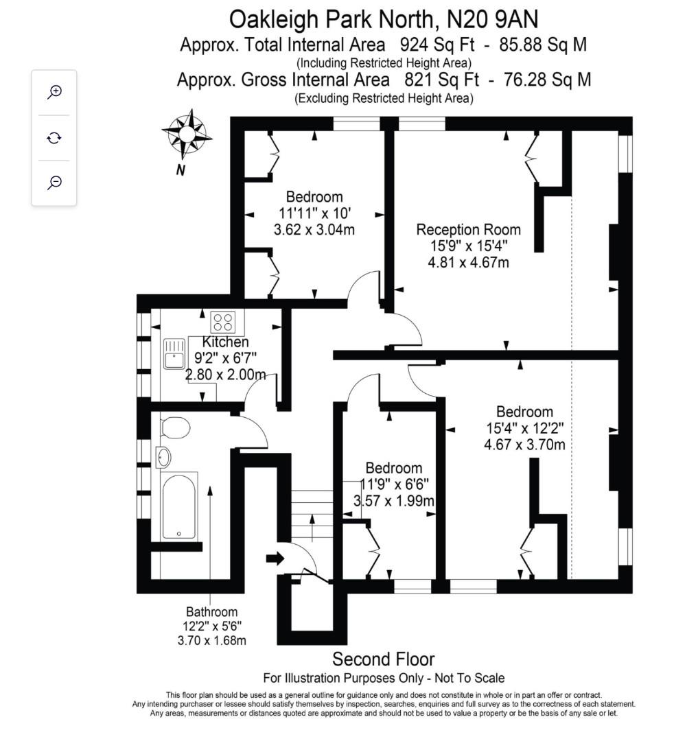 Flat 5, 9, Oakleigh Park North, London floorplan