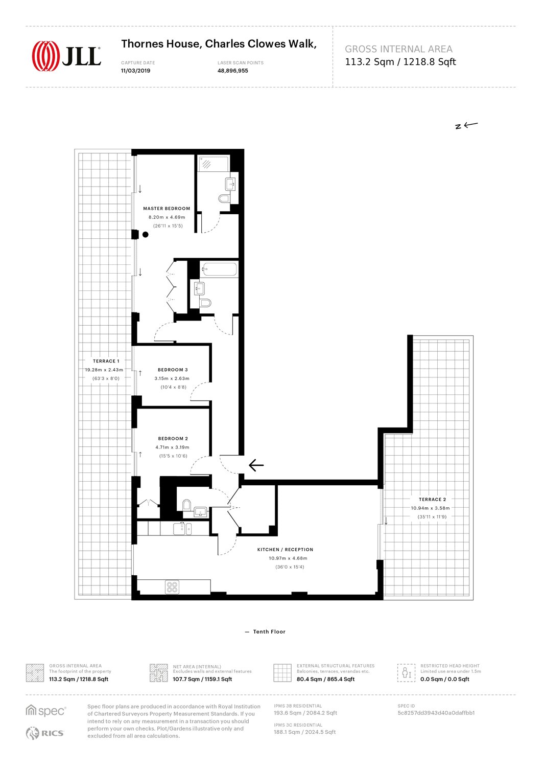 3 Bedrooms Flat to rent in Charles Clowes Walk, The Residence, London SW11