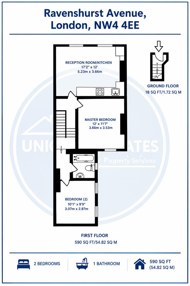Ravenshurst Avenue, London floorplan