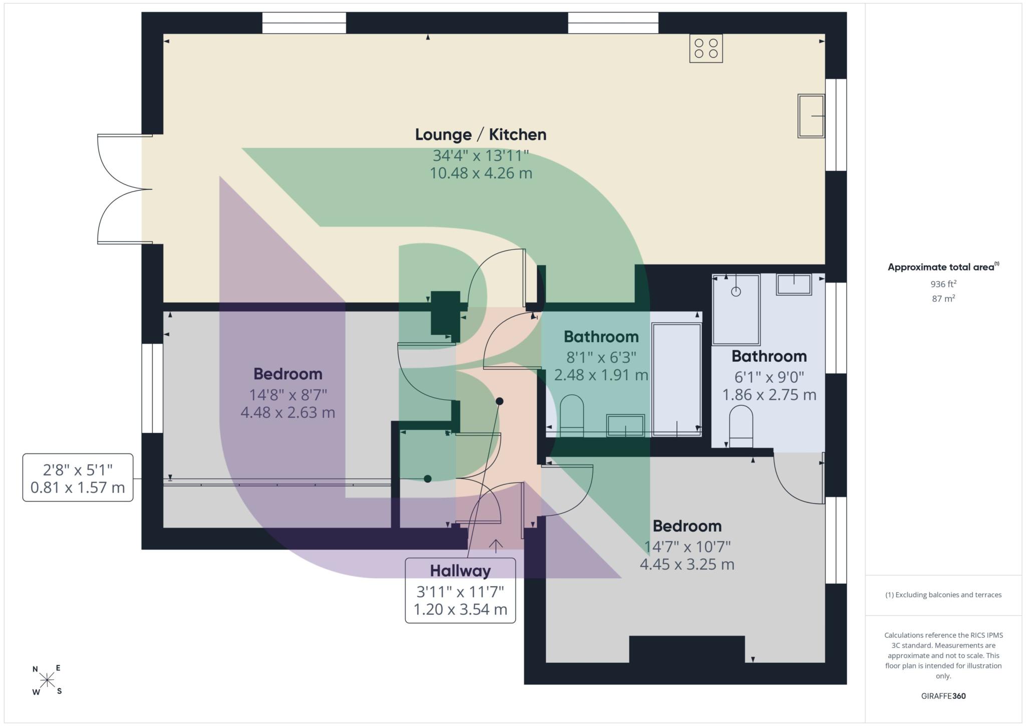 Flat 1, Sandy Court, Milton Keynes floorplan