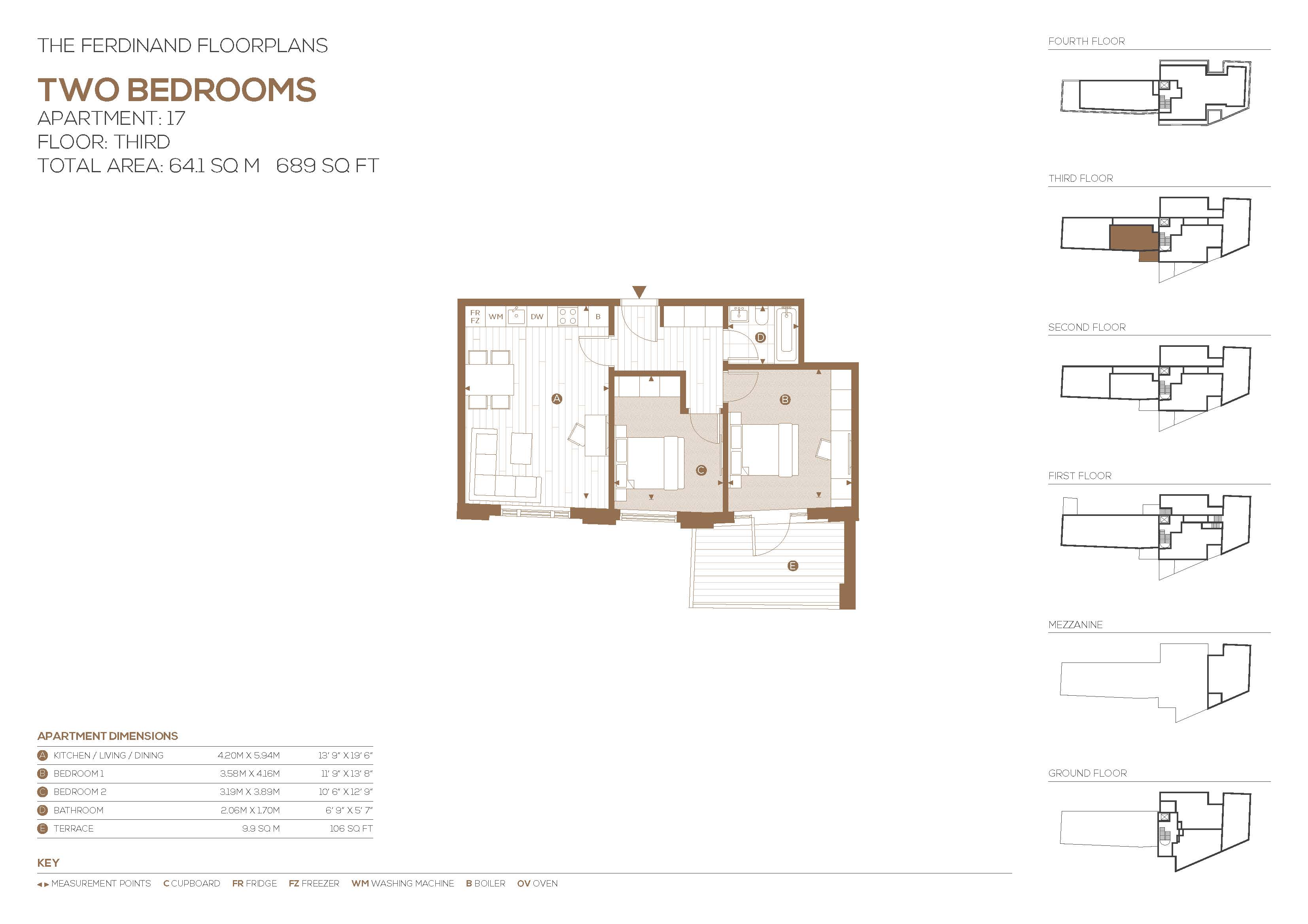 Flat 17,, Piano Studios, London floorplan