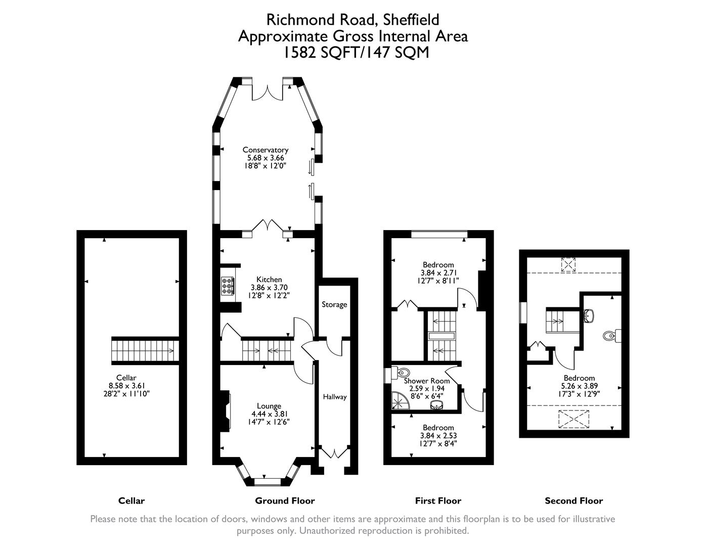 000, Richmond Road, Sheffield floorplan
