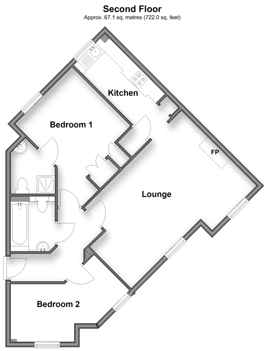 Kirk View, Ashford floorplan