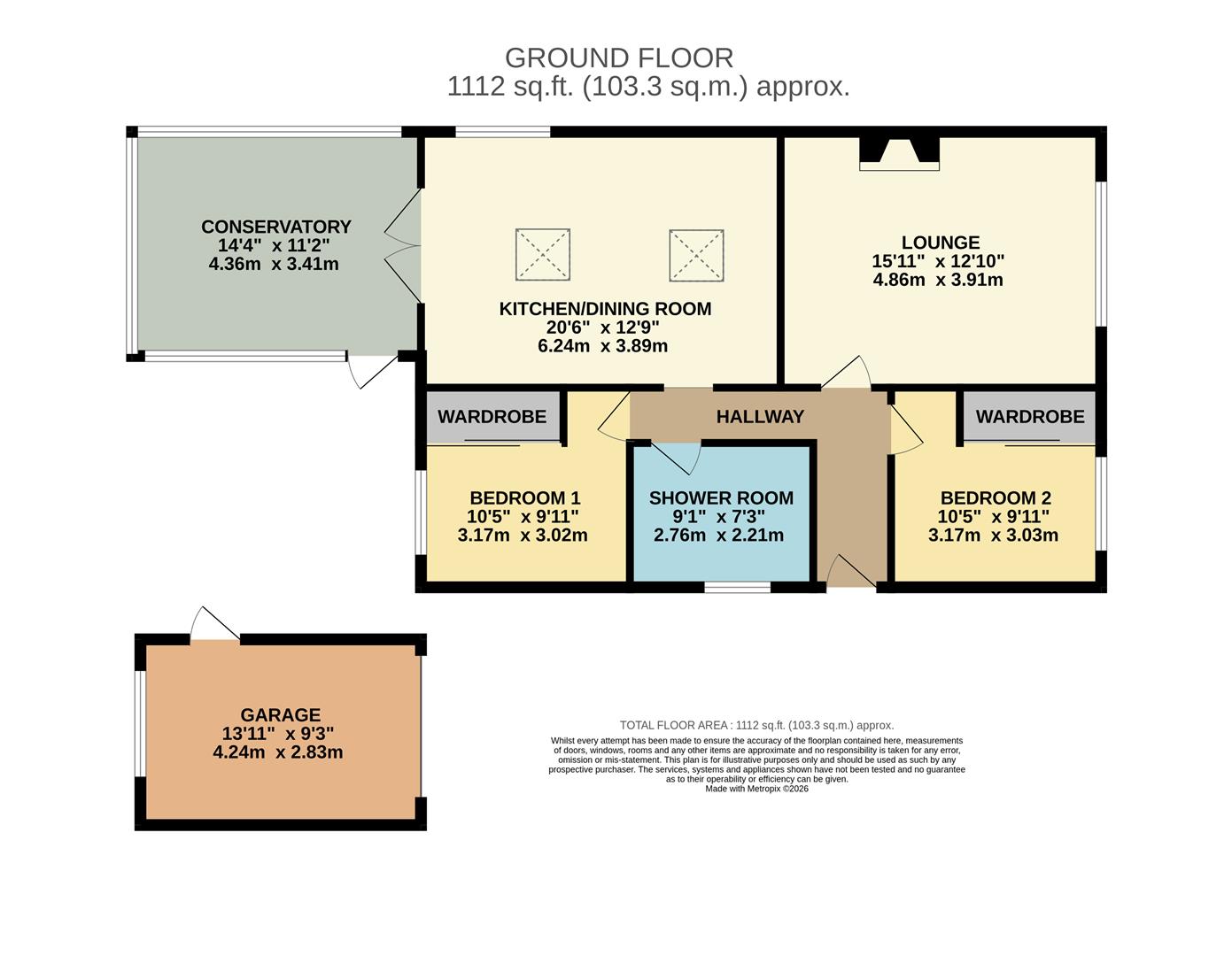 Castleview, 122, Towyn Way West, Towyn floorplan