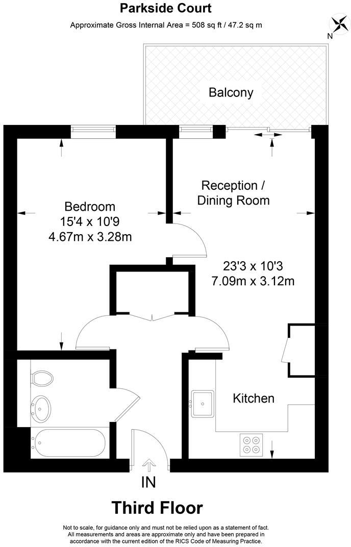 Parkside Court, 15,Flat 38, Booth Road, London floorplan
